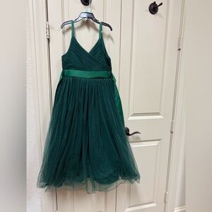 Charming Forest Green Kids Formal Dress